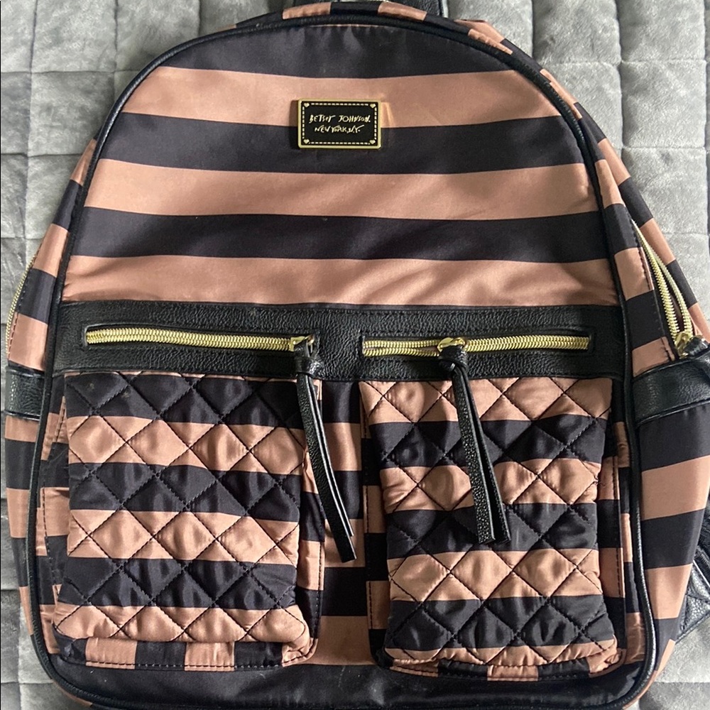 Betsey Johnson Floral Lined Backpack